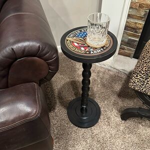 United States Army Round Accent Drink Table